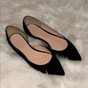 NWOT J Crew Black Pointed-Toe Flats